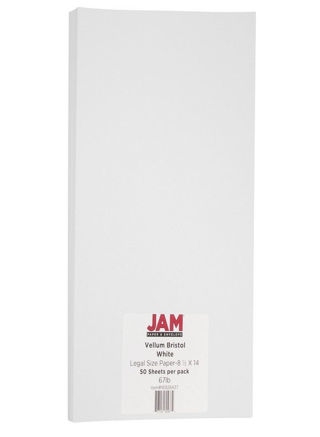 JAM PAPER Legal Vellum Bristol 65lb Cardstock - 8.5 x 14 Coverstock - 147 gsm - White - 50 Sheets/Pack - Image 2